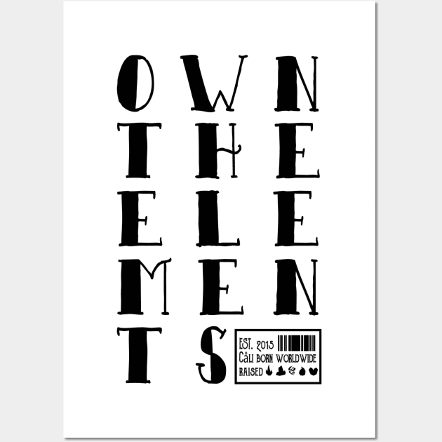 OTE 3x5 Stacked Logo Wall Art by OwnTheElementsClothing